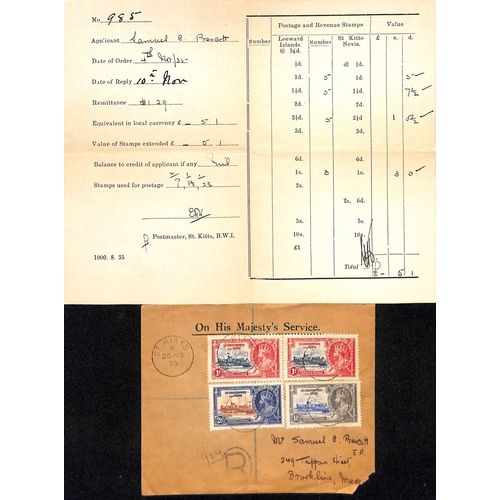 790 - West Indies. 1935 O.H.M.S Covers bearing Silver Jubilee stamps, mostly to the USA, all with enclosed... 