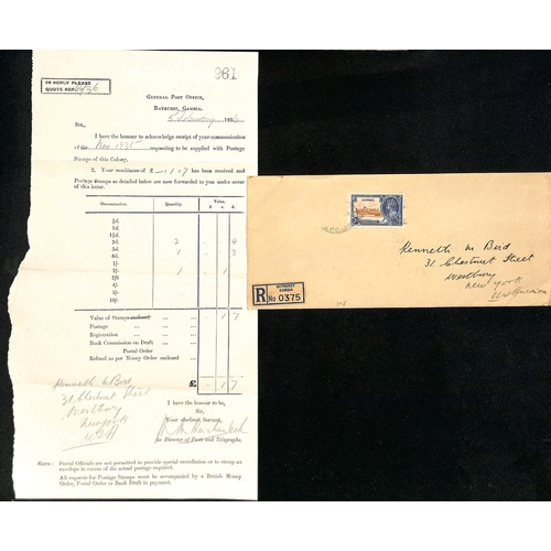 794 - Africa. 1935 O.H.M.S Covers bearing Silver Jubilee stamps, all with enclosed receipts for the purcha... 