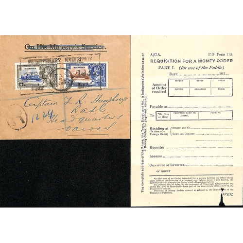 798 - Asia. 1935 O.H.M.S Registered covers bearing Silver Jubilee stamps from Straits Settlements, Hong Ko... 