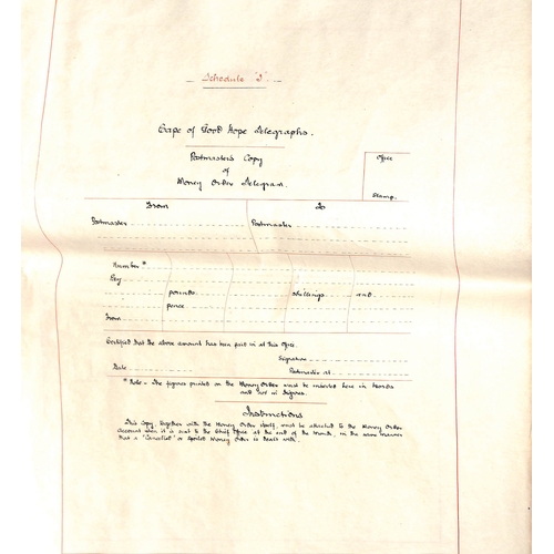 912 - Money Orders. 1890 Original handwritten convention to establish a system of exchange of Money Orders... 