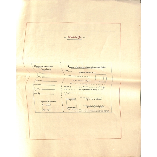 912 - Money Orders. 1890 Original handwritten convention to establish a system of exchange of Money Orders... 