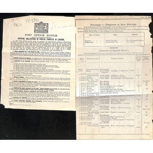 137 - Post Office Notices & Circulars. 1889 (Jan.) Small Post Office Notice (138x217mm) 