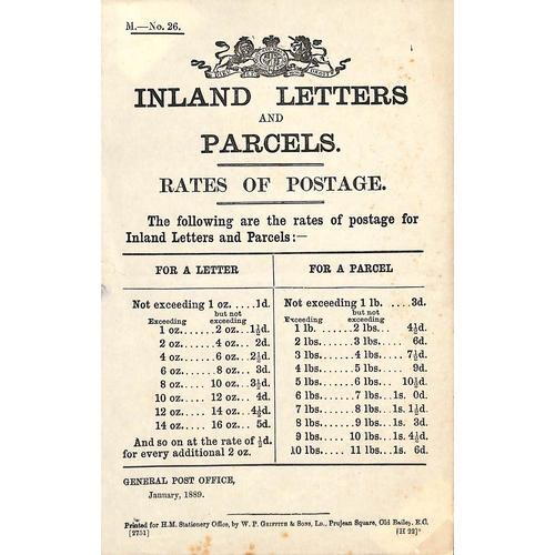 137 - Post Office Notices & Circulars. 1889 (Jan.) Small Post Office Notice (138x217mm) 