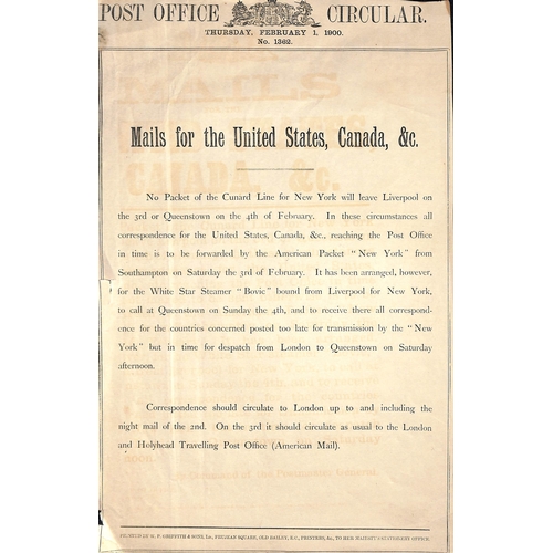 137 - Post Office Notices & Circulars. 1889 (Jan.) Small Post Office Notice (138x217mm) 