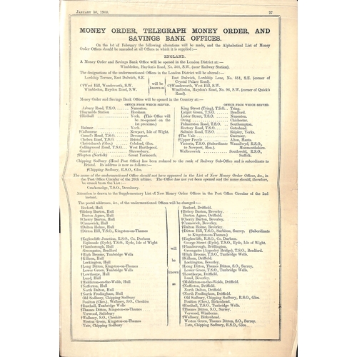 137 - Post Office Notices & Circulars. 1889 (Jan.) Small Post Office Notice (138x217mm) 