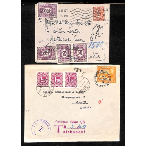 878 - Postage Due Mail. c.1909-93 Covers and cards (170) charged upon delivery with various postage due st... 