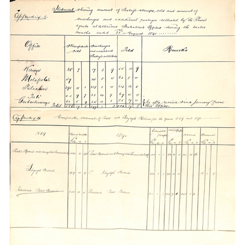 910 - Post Office Reports. 1888-89 Annual Reports of the Postmaster-General of British Bechuanaland for th... 