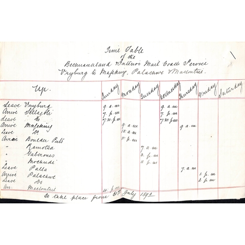 913 - Mail Coaches/Carts. 1890-92 Documents comprising 1890 printed tenders for the conveyance of mails be... 