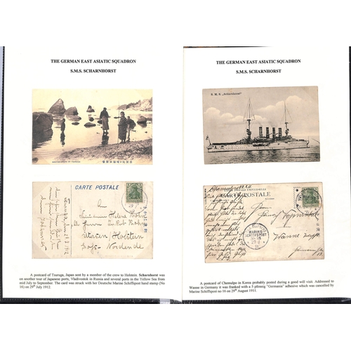 975 - German Naval Mail. 1902-17 Covers and cards from ships of the German East Asiatic Squadron with vari... 