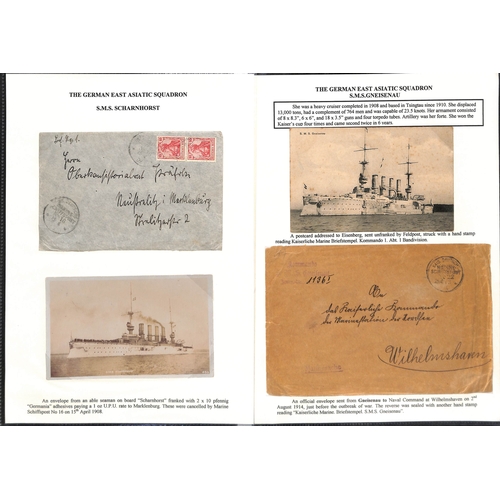 975 - German Naval Mail. 1902-17 Covers and cards from ships of the German East Asiatic Squadron with vari... 