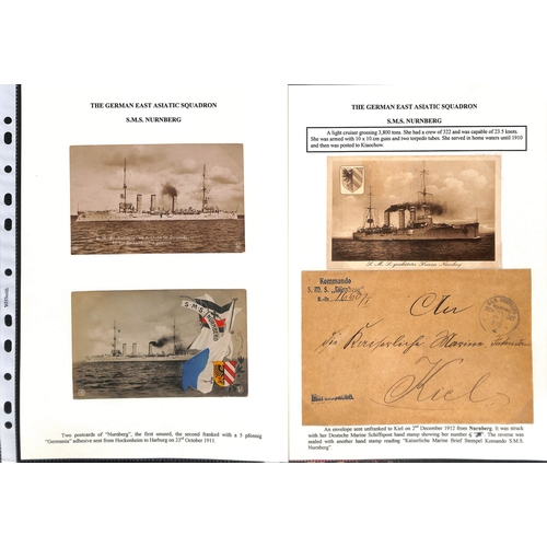 975 - German Naval Mail. 1902-17 Covers and cards from ships of the German East Asiatic Squadron with vari... 