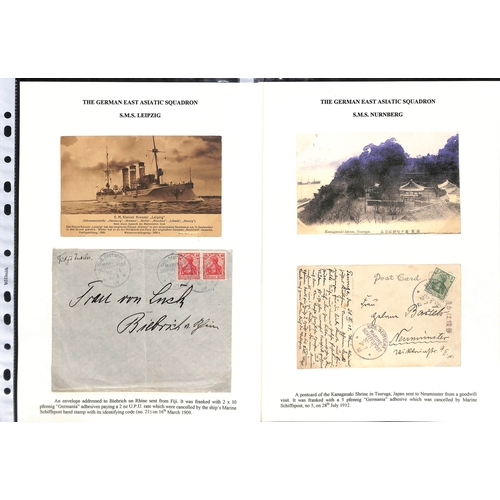 975 - German Naval Mail. 1902-17 Covers and cards from ships of the German East Asiatic Squadron with vari... 