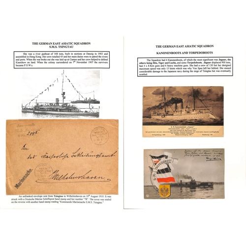 975 - German Naval Mail. 1902-17 Covers and cards from ships of the German East Asiatic Squadron with vari... 