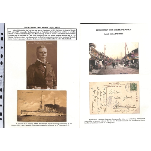 975 - German Naval Mail. 1902-17 Covers and cards from ships of the German East Asiatic Squadron with vari... 