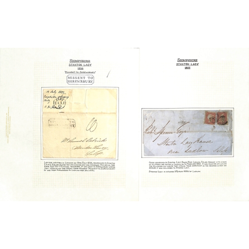 326 - 1712-1970 Entire letters, covers and cards, and Parcel Post labels from various villages, including ... 