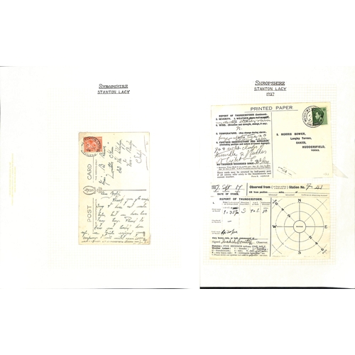 326 - 1712-1970 Entire letters, covers and cards, and Parcel Post labels from various villages, including ... 