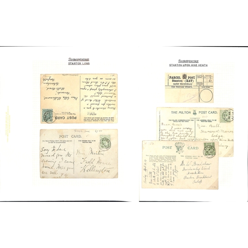 326 - 1712-1970 Entire letters, covers and cards, and Parcel Post labels from various villages, including ... 