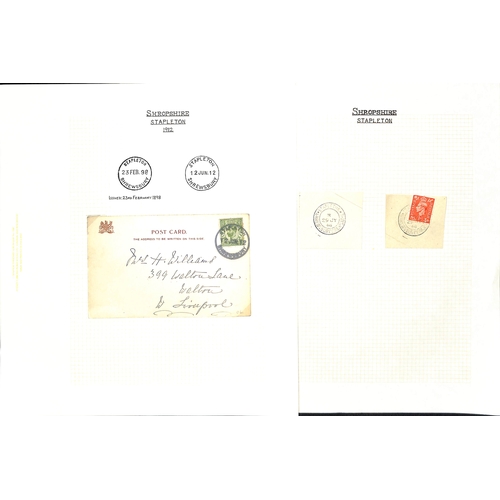 326 - 1712-1970 Entire letters, covers and cards, and Parcel Post labels from various villages, including ... 