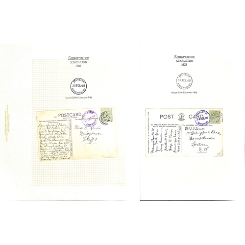 326 - 1712-1970 Entire letters, covers and cards, and Parcel Post labels from various villages, including ... 