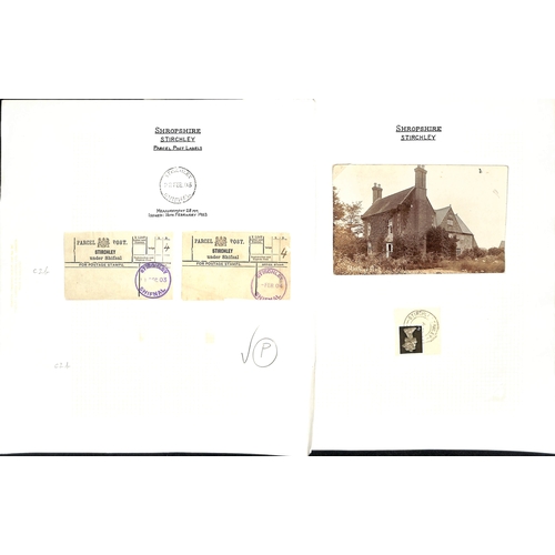 326 - 1712-1970 Entire letters, covers and cards, and Parcel Post labels from various villages, including ... 