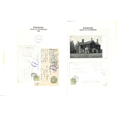 326 - 1712-1970 Entire letters, covers and cards, and Parcel Post labels from various villages, including ... 