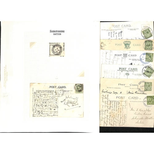 326 - 1712-1970 Entire letters, covers and cards, and Parcel Post labels from various villages, including ... 