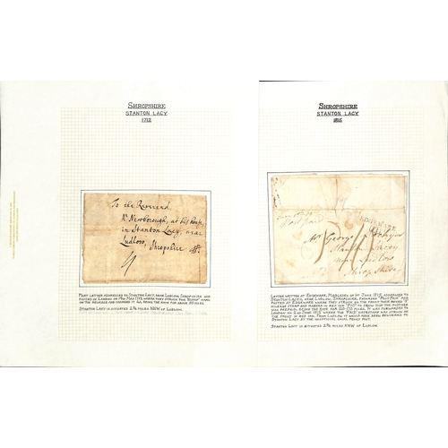 326 - 1712-1970 Entire letters, covers and cards, and Parcel Post labels from various villages, including ... 