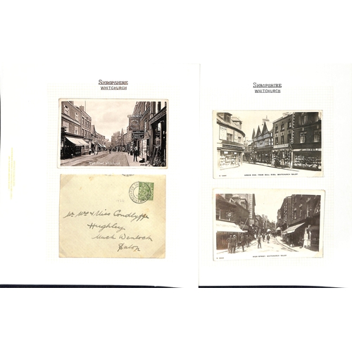 329 - Whitchurch. 1896-1990 Covers and cards, Parcel Post labels (10), picture postcards and printed ephem... 