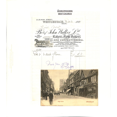 329 - Whitchurch. 1896-1990 Covers and cards, Parcel Post labels (10), picture postcards and printed ephem... 