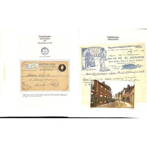 329 - Whitchurch. 1896-1990 Covers and cards, Parcel Post labels (10), picture postcards and printed ephem... 