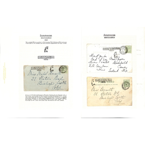 329 - Whitchurch. 1896-1990 Covers and cards, Parcel Post labels (10), picture postcards and printed ephem... 