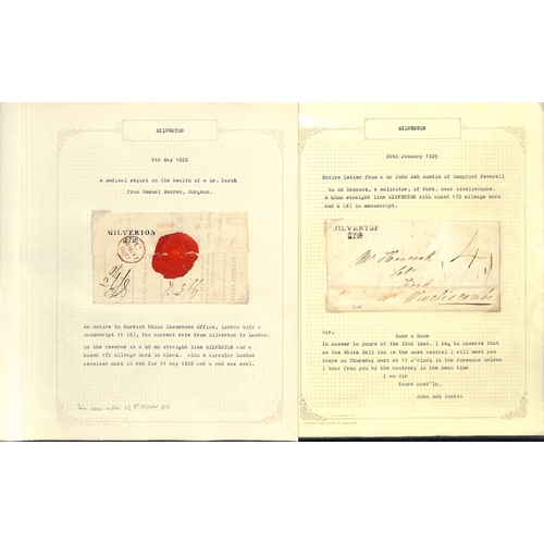 331 - Axbridge & Milverton. 1804-1928 Entire letters or entires (21) and postcards (5) including Axbridge ... 