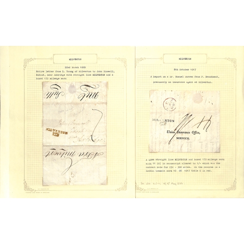 331 - Axbridge & Milverton. 1804-1928 Entire letters or entires (21) and postcards (5) including Axbridge ... 