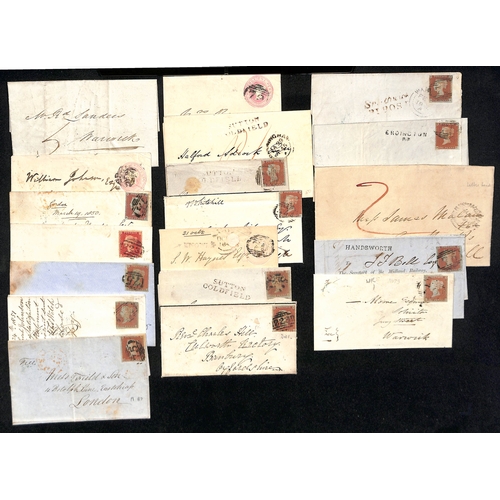 339 - 1810-60 Entire letters, entires and covers with prestamp, Penny Posts, undated circles (19), straigh... 