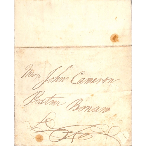 345 - Bonaw. 1841-46 Letters and documents concerning the notorious Deputy Postmaster of Bonaw, John Camer... 