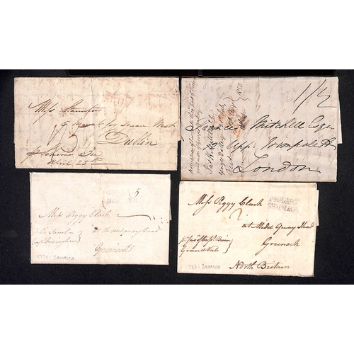 351 - 1752-1841 Entire letters (12) and an entire, mainly from the West Indies including 1770 Greenock 