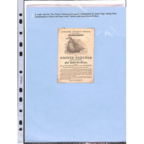 352 - 1825-66 Printed ephemera concerning shipping services to the continent, including 1828 and 1836 Gene... 