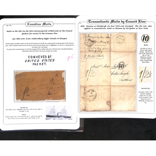 387 - 1856-91 Entires (5) and covers (8), various Liverpool charge and explanatory marks including scarce ... 