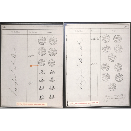 396 - Packet/P.L.O Datestamps (P.12/22, 26). 1873-1903 Covers and cards with Liverpool Packet datestamps, ... 