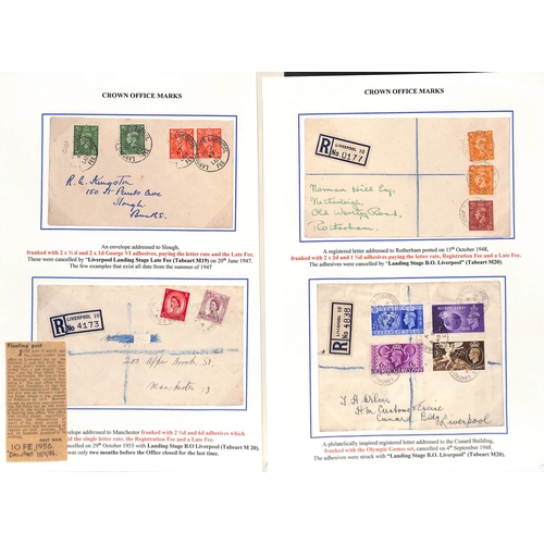 432 - 1914-53 Covers and cards (11), pieces (3) and a Certificate of Posting all with Landing Stage cancel... 