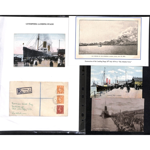 432 - 1914-53 Covers and cards (11), pieces (3) and a Certificate of Posting all with Landing Stage cancel... 