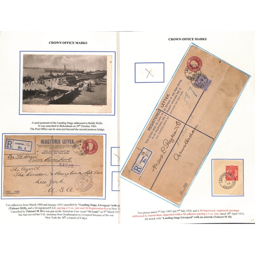 432 - 1914-53 Covers and cards (11), pieces (3) and a Certificate of Posting all with Landing Stage cancel... 