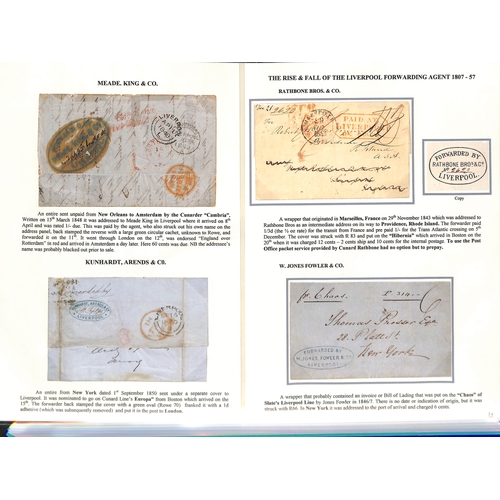 433 - 1807-73 Entire letters and a few covers all sent between G.B and the USA via Liverpool forwarders, a... 