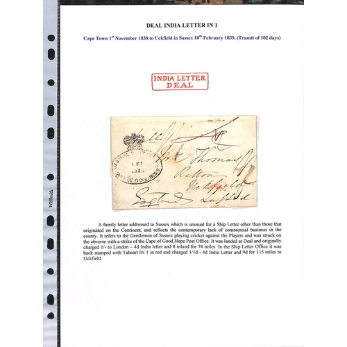 449 - 1811-49 Entire letters all with a Sussex connection, comprising 1811 letter from Lisbon to Mayfield ... 