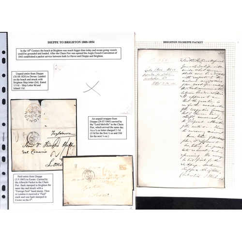 476 - Packet Letters. 1843-47 Entire letters (3) and entires (3) from France (5) or Cuba to G.B, all carri... 