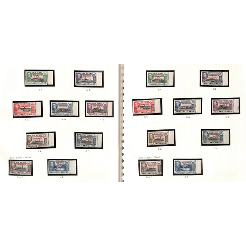 998 - 1935-69 Falkland Islands and Dependencies, mint collection complete including 1938-50 set with 6d bl... 