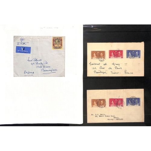 1017 - 1880-1956 Covers and cards including air mails and first flights, WW2 F.P.Os, postal stationery, Fir... 