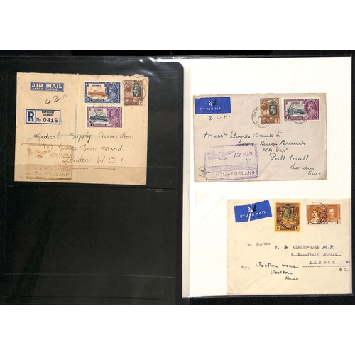 1017 - 1880-1956 Covers and cards including air mails and first flights, WW2 F.P.Os, postal stationery, Fir... 