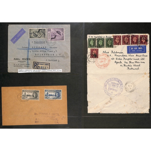 1017 - 1880-1956 Covers and cards including air mails and first flights, WW2 F.P.Os, postal stationery, Fir... 