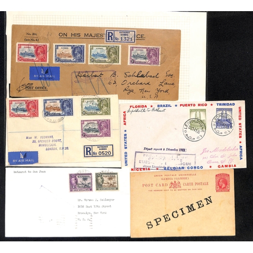 1017 - 1880-1956 Covers and cards including air mails and first flights, WW2 F.P.Os, postal stationery, Fir... 